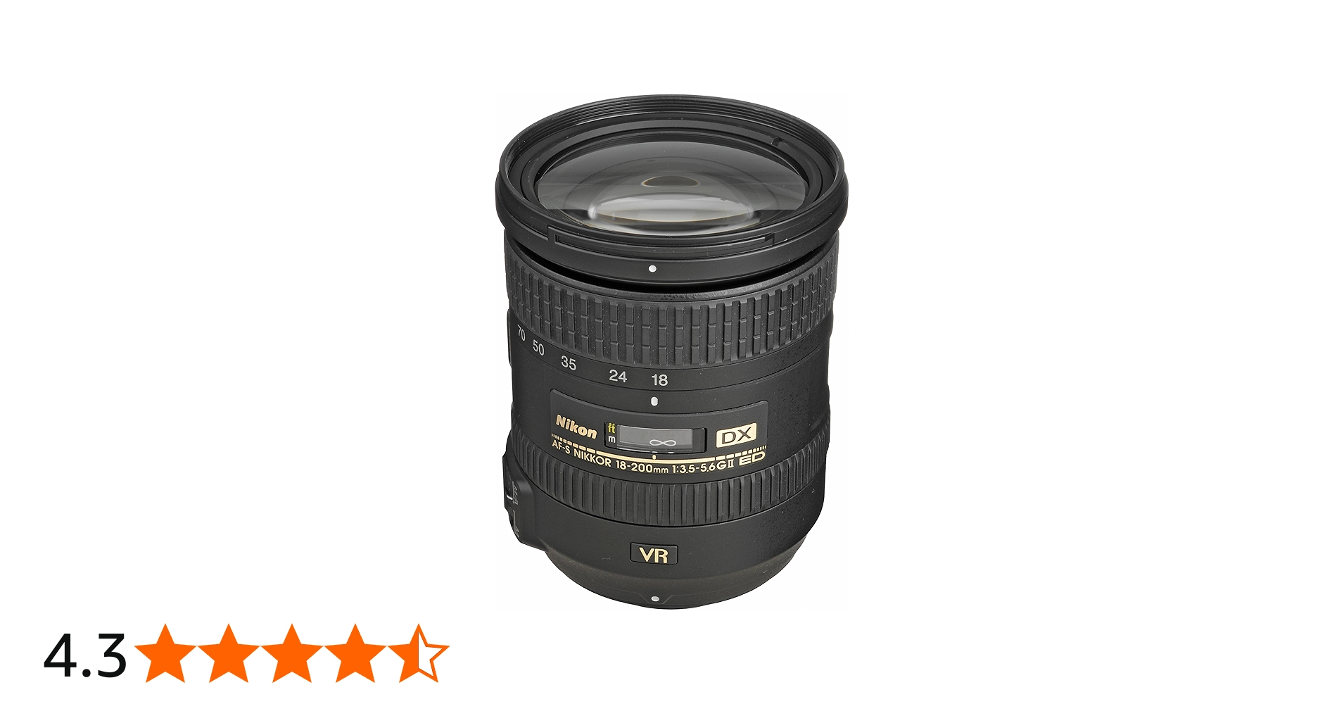 Nikon 18-200mm f/3.5-5.6G AF-S ED VR II Nikkor Telephoto Zoom Lens
