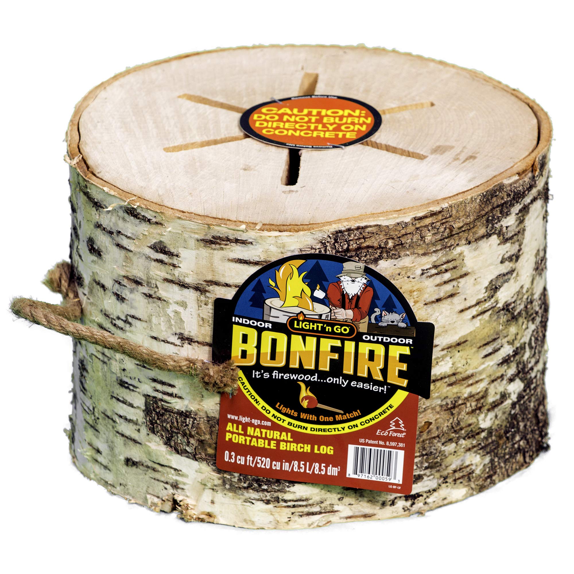 Amazon.com: Light 'n Go All Natural Portable Birch Bonfire Log