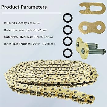Amazon.com: BIGLKNM 525 X-Ring Motorcycle Chain 104 Links with