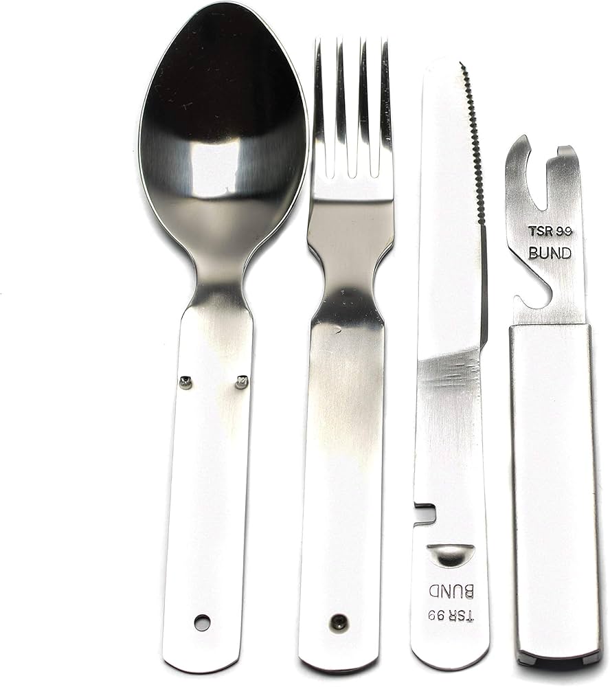 Amazon.co.jp: ドイツ製カトラリーセット 4点 食事用品 ミリタリー
