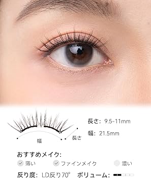 Amazon | WOSADO マグネットつけまつ毛、No.28ミャウブラック、磁気