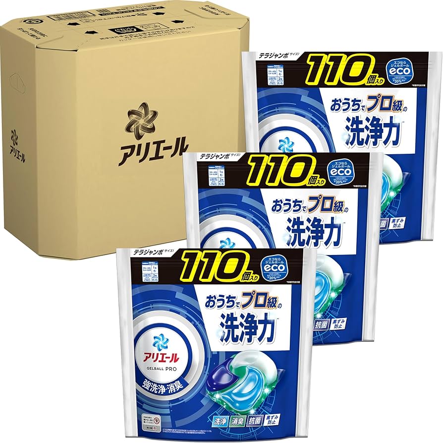 Amazon.co.jp: アリエール 洗濯洗剤 ジェルボール PRO 詰め替え 110個