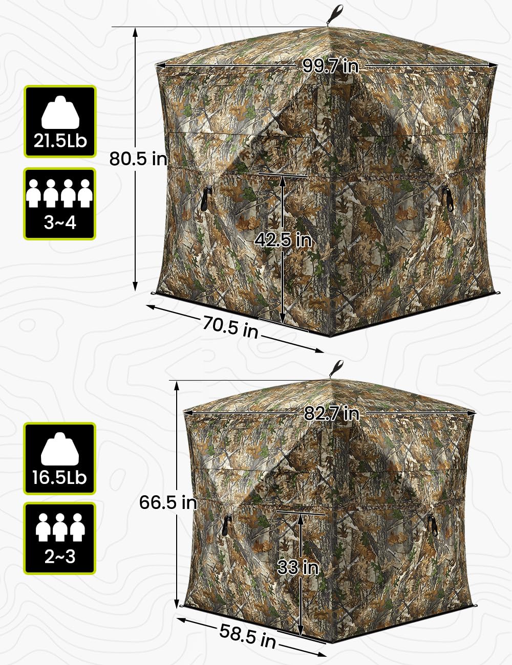 Amazon.co.jp: TIDEWE ハンティングブラインド 270°シースルー