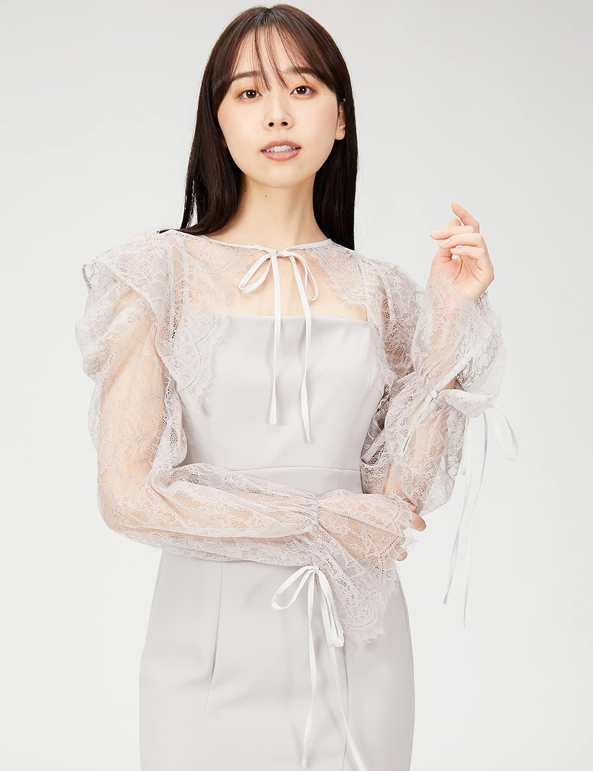 Amazon.co.jp: [SNIDEL] レースボレロデコルテオープンワンピ