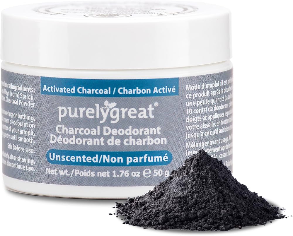 Amazon.com : Purelygreat - Unscented Charcoal Deodorant Cream