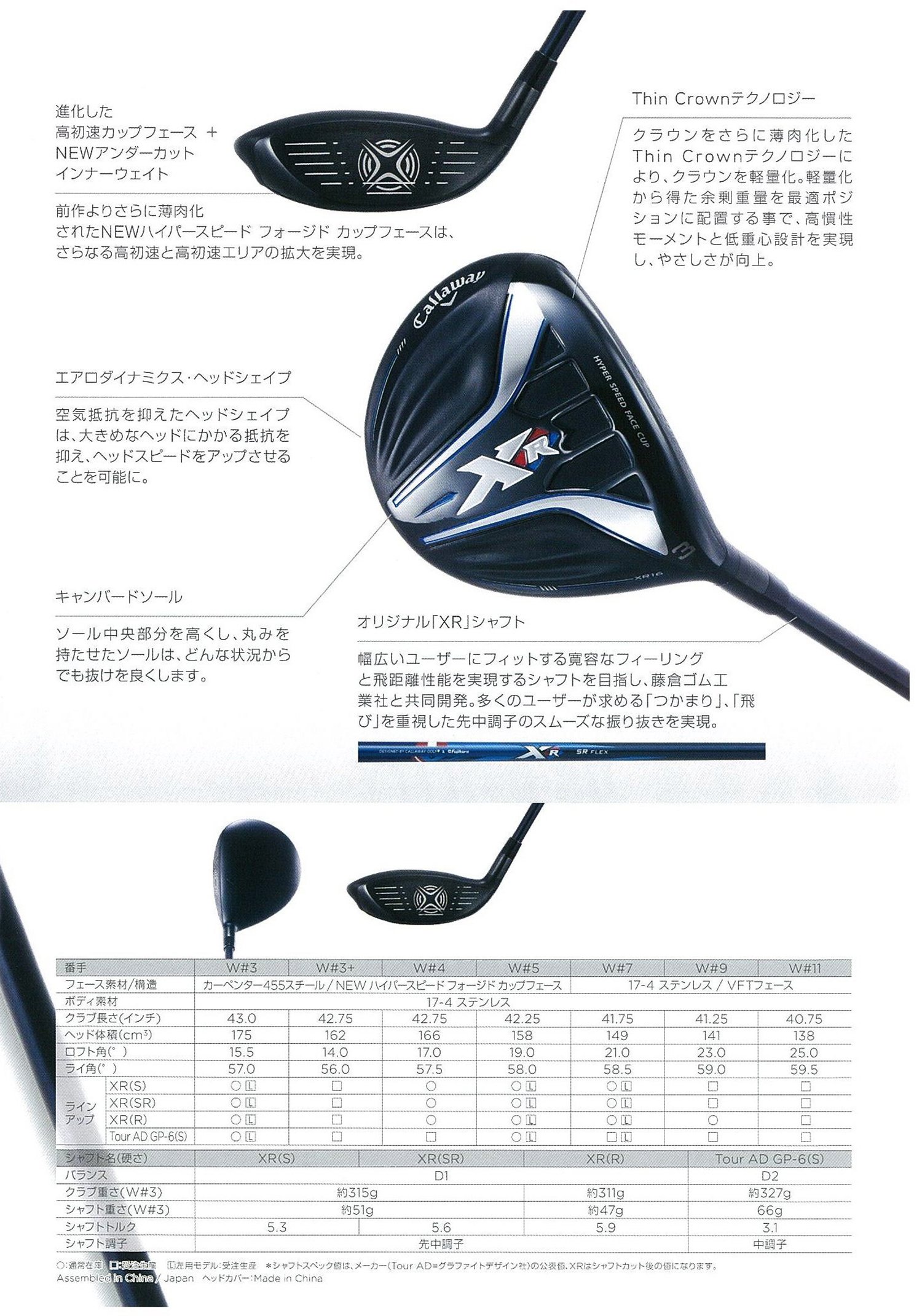 Amazon.co.jp: キャロウェイ (Callaway) フェアウェイウッド XR