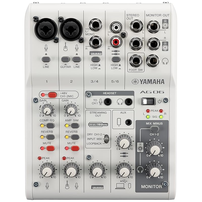 YAMAHA AG06MK2 - 複数人のウェブキャスティング／ゲーム配信に最適な