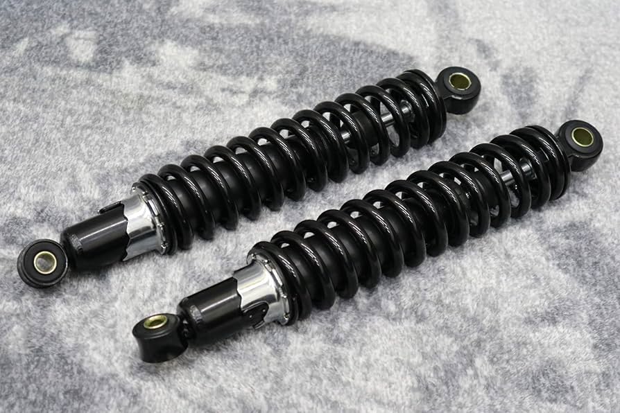 Amazon | 汎用 細巻き サス 345mm 黒 | リアサスペンション | 車