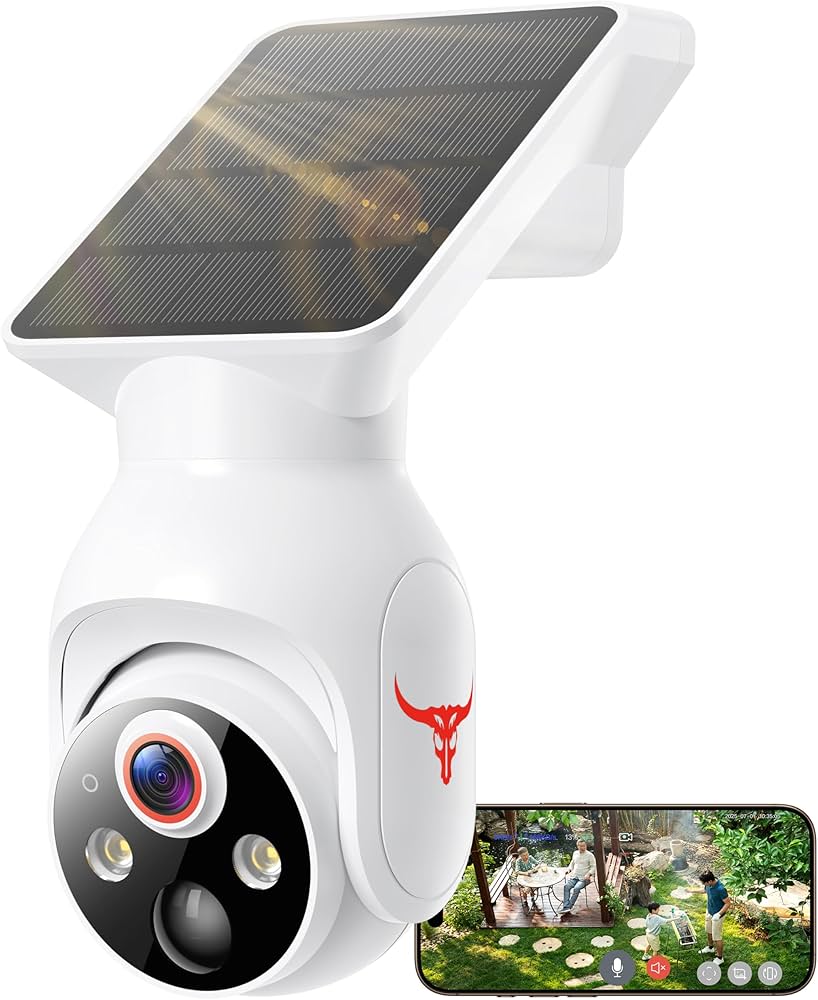 Amazon.co.jp: 2K 防犯カメラ 屋外 ソーラー 高効率ソーラー充電 監視