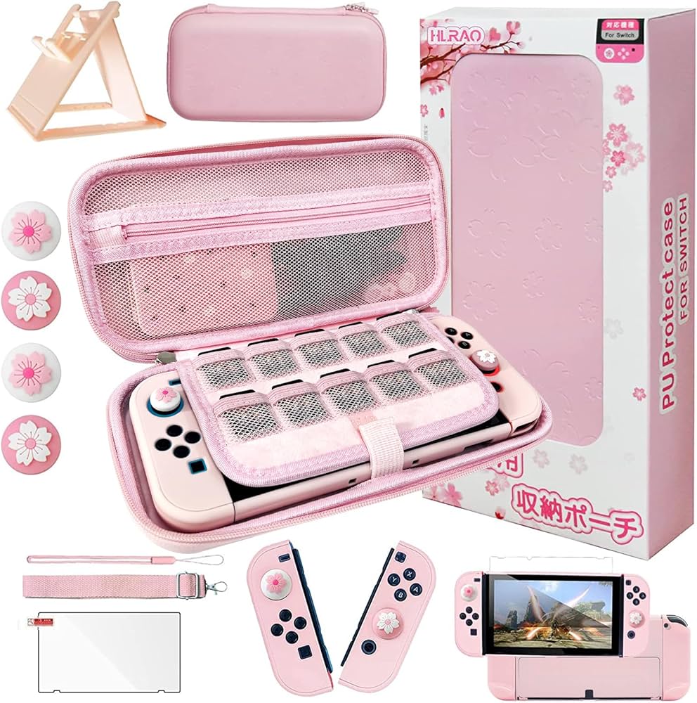 Amazon.com: HLRAO Pink Travel Carrying Case Accessories Kit