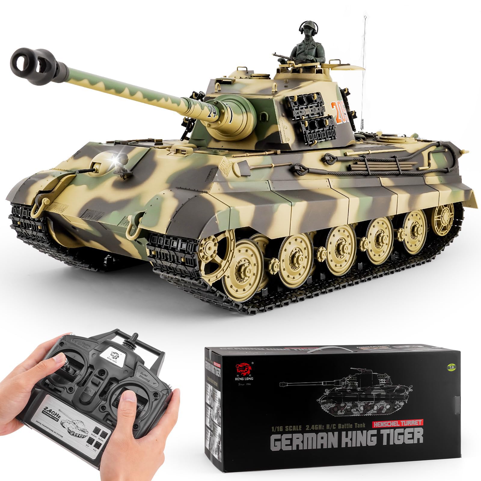 Amazon.co.jp: HENGLONG ラジコン戦車 1:16 ドイツ重戦車 ティーガーII