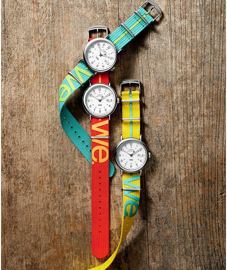 Amazon | Timex ユニ ウィークエンダー 40mm, ブルー/シルバートーン