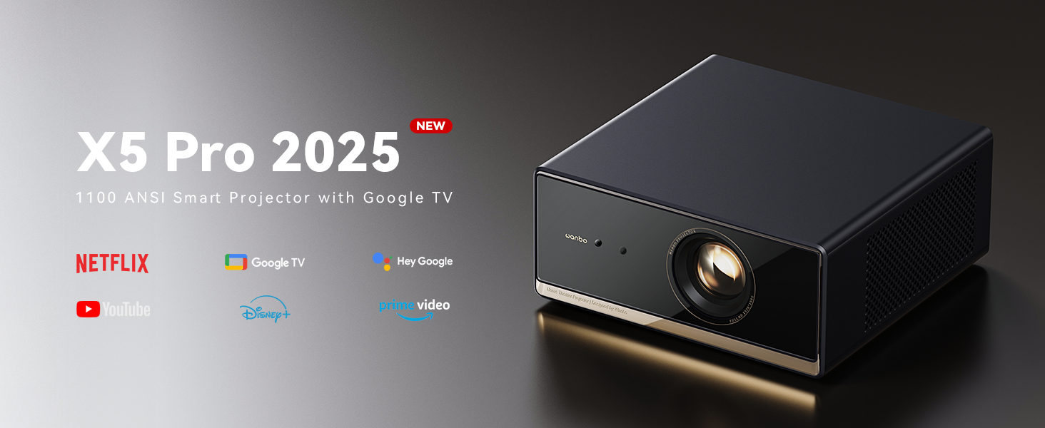 Amazon.com: Wanbo X5 Pro Google TV Smart Projector with Wi-Fi