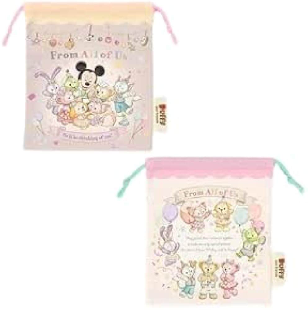 Amazon.co.jp: ダッフィー＆フレンズ きんちゃく 2枚セット フロム