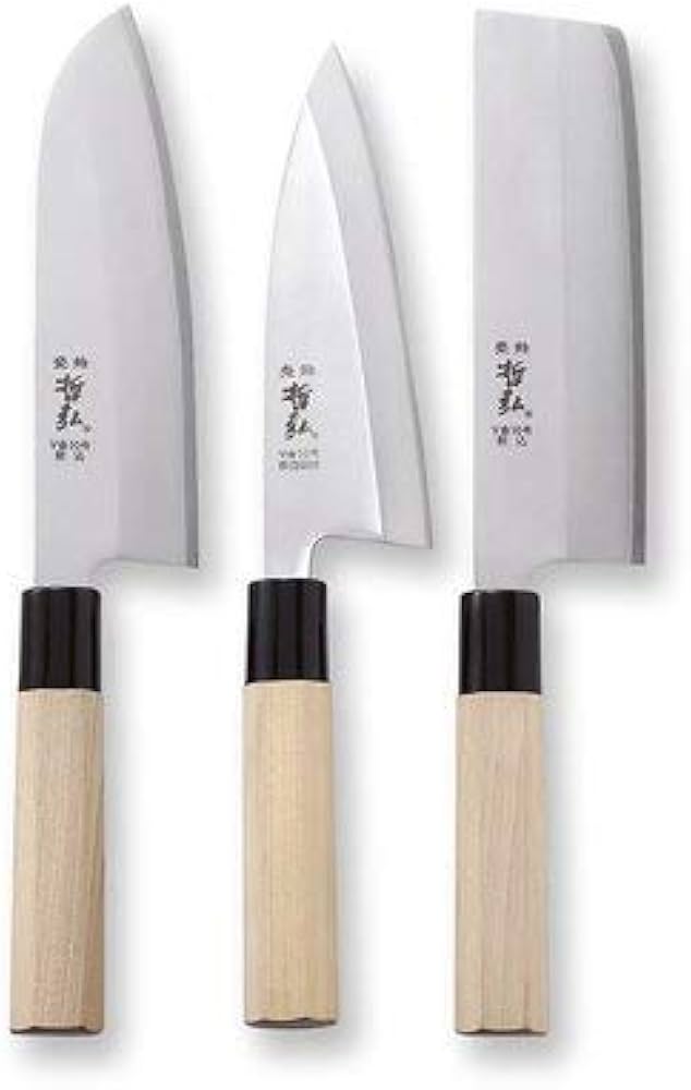 Amazon｜桐生工業 包丁 包丁セット 哲弘 V金10号和庖丁3点セット S8115