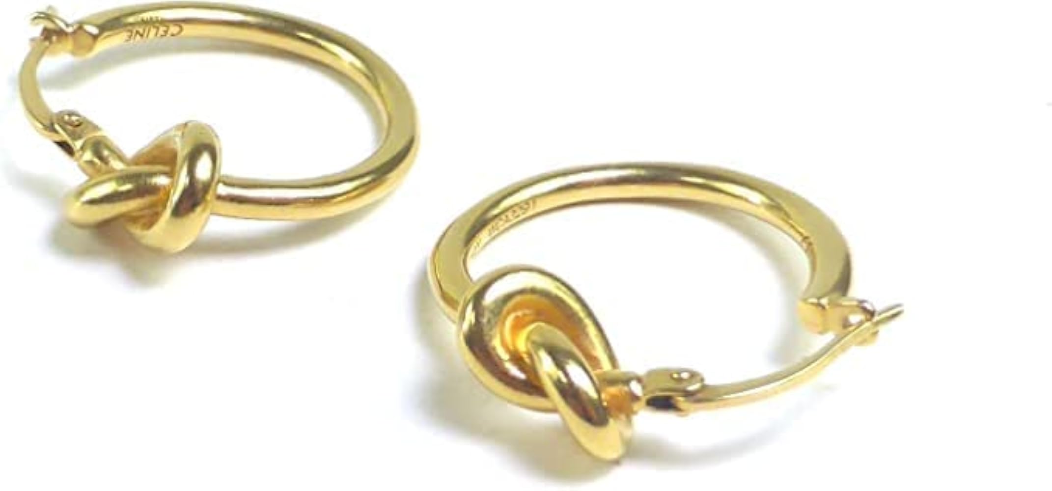 Amazon | [CELINE] ピアス ノット スモール フープ 46N55 ゴールド