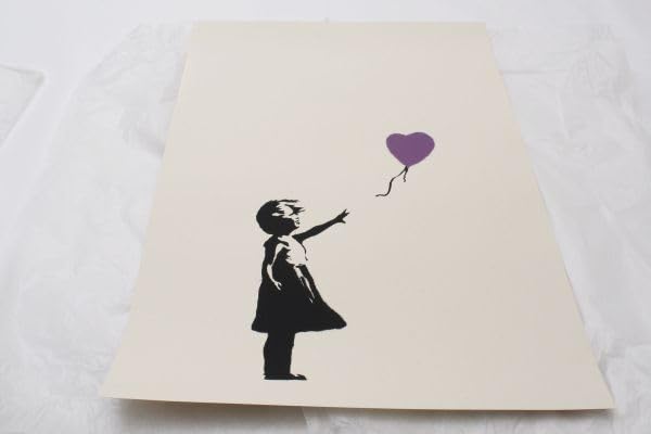 Amazon.co.jp: WCP Banksy バンクシー GIRL WITH PURPLE BALLOON リ