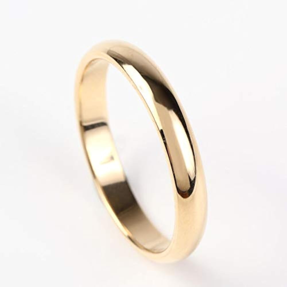 Amazon | [トマトサラダ] K18 18金 マリッジリング 甲丸タイプ（1個