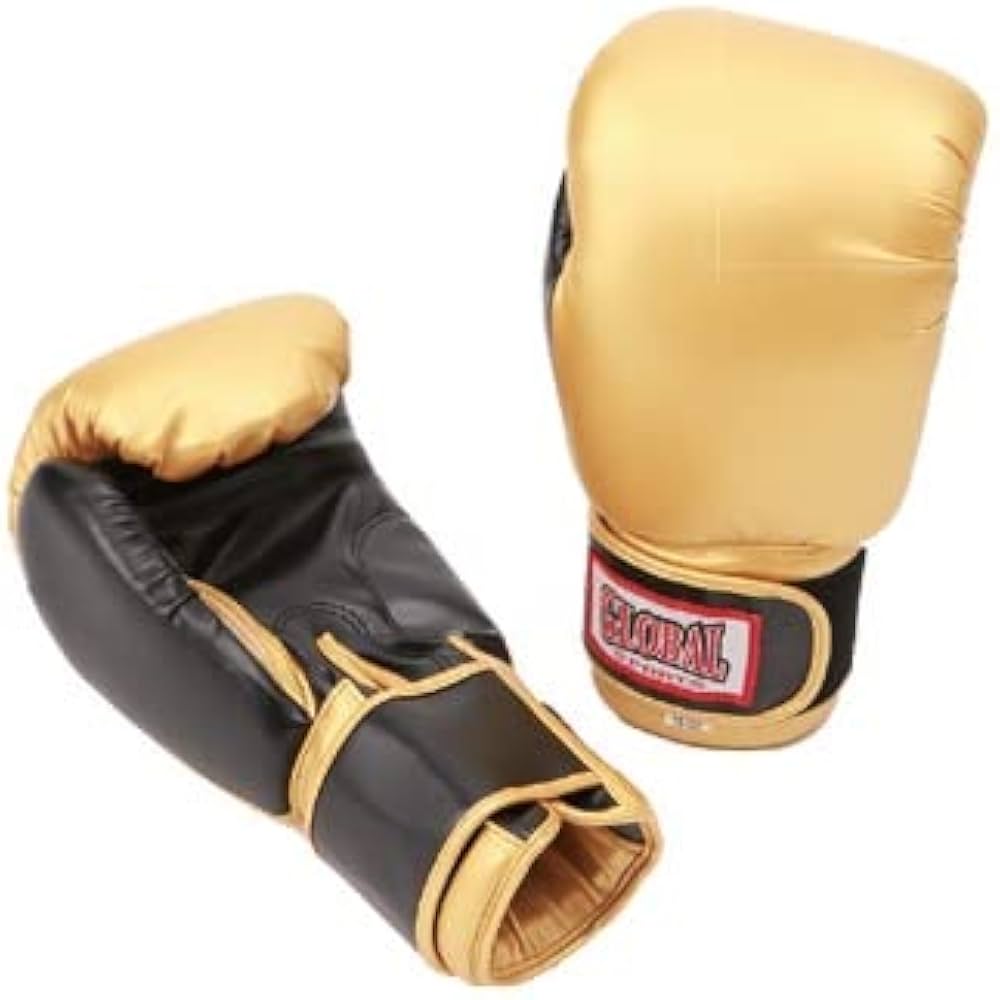 Amazon | ボクシンググローブ 058 (高級レザー) 金 ゴールド・黒 8