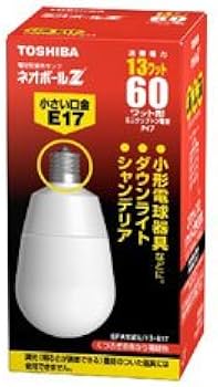Amazon | TOSHIBA ネオボールZ A形 60Wタイプ 口金直径17mm 電球色
