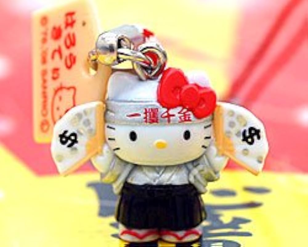 ☆夕焼けはろうきてぃ ハローキティ 根付 ストラップ 2002 レア 夕焼けは
