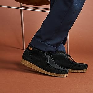 Amazon | [クラークス] ワラビーブーツ モカシン ブーツ カジュアル