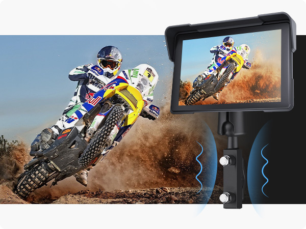 バイクドライブレコーダー 7インチ IPS 静電容量式タッチスクリーン IP68