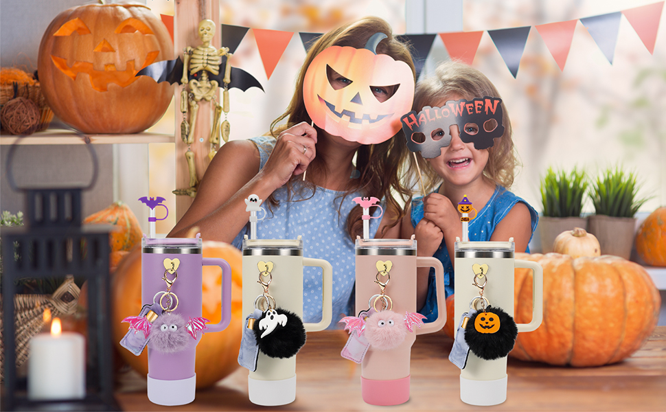 Amazon.com: Stanley Cup Halloween Accessories Set - Silicone Straw