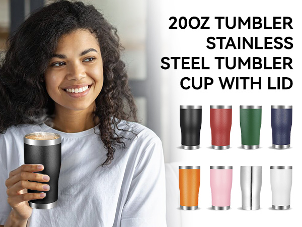 Amazon.com | VEGOND 20oz Tumbler Stainless Steel Tumbler Cup with