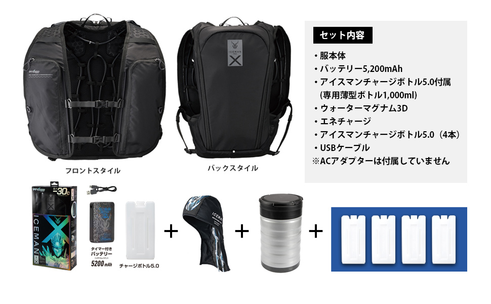 Amazon | 【 アイスマンProX2 交換用5個 set】水冷服 アイスマンPro x2