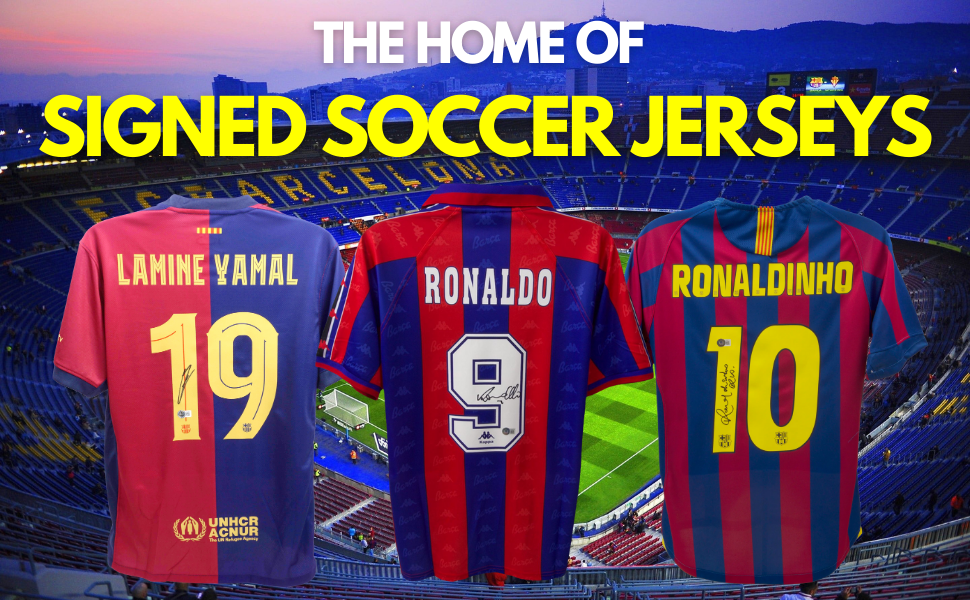 Amazon.com: Rivaldo Signed Barcelona Away Soccer Jersey #10, with