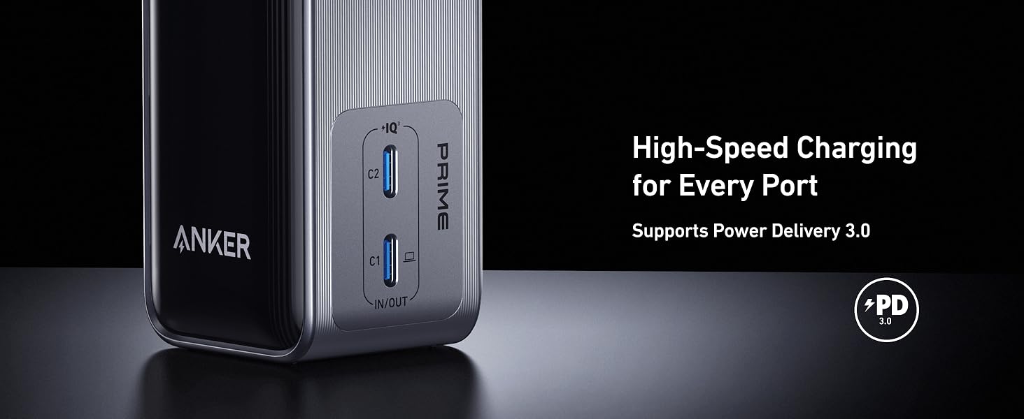Anker Prime Power Bank 9600mAh 2in1 65W USB-C Charger PD3.0/PPS