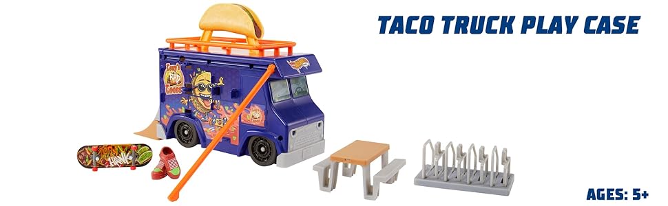 Amazon.com: Hot Wheels Skate Taco Truck Play Case, Portable