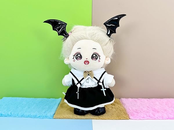 Amazon.co.jp: niannyyhouse 20cm ぬいぐるみ 服 ブラック ワンピース