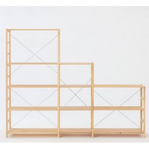 Amazon｜無印良品 パイン材ユニットシェルフ奥行25cmタイプ・86cm幅