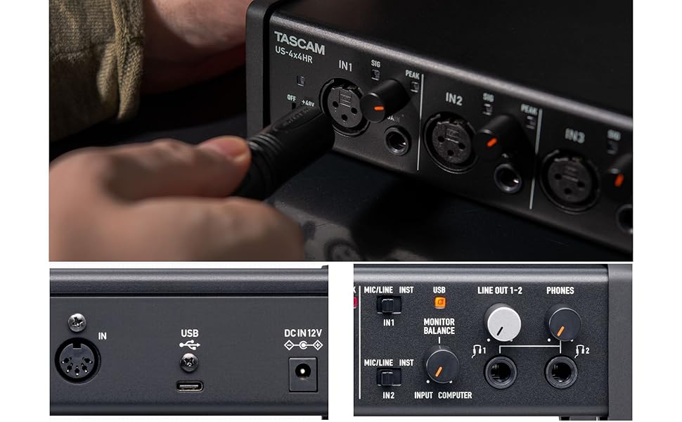 Amazon.co.jp: TASCAM(タスカム) US-4X4HR 4Mic, 4IN/4OUT 24bit