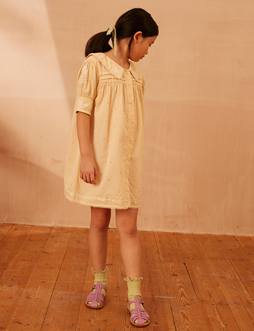체크앤도트 | APOLINA KIDS BETTE DRESS - MILK (7-9Y)