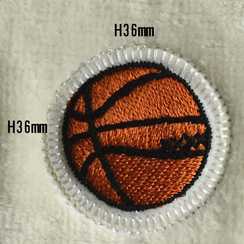 バスケットボール[スポーツ]刺繍図案ステッカー｜mimi刺繍｜東京