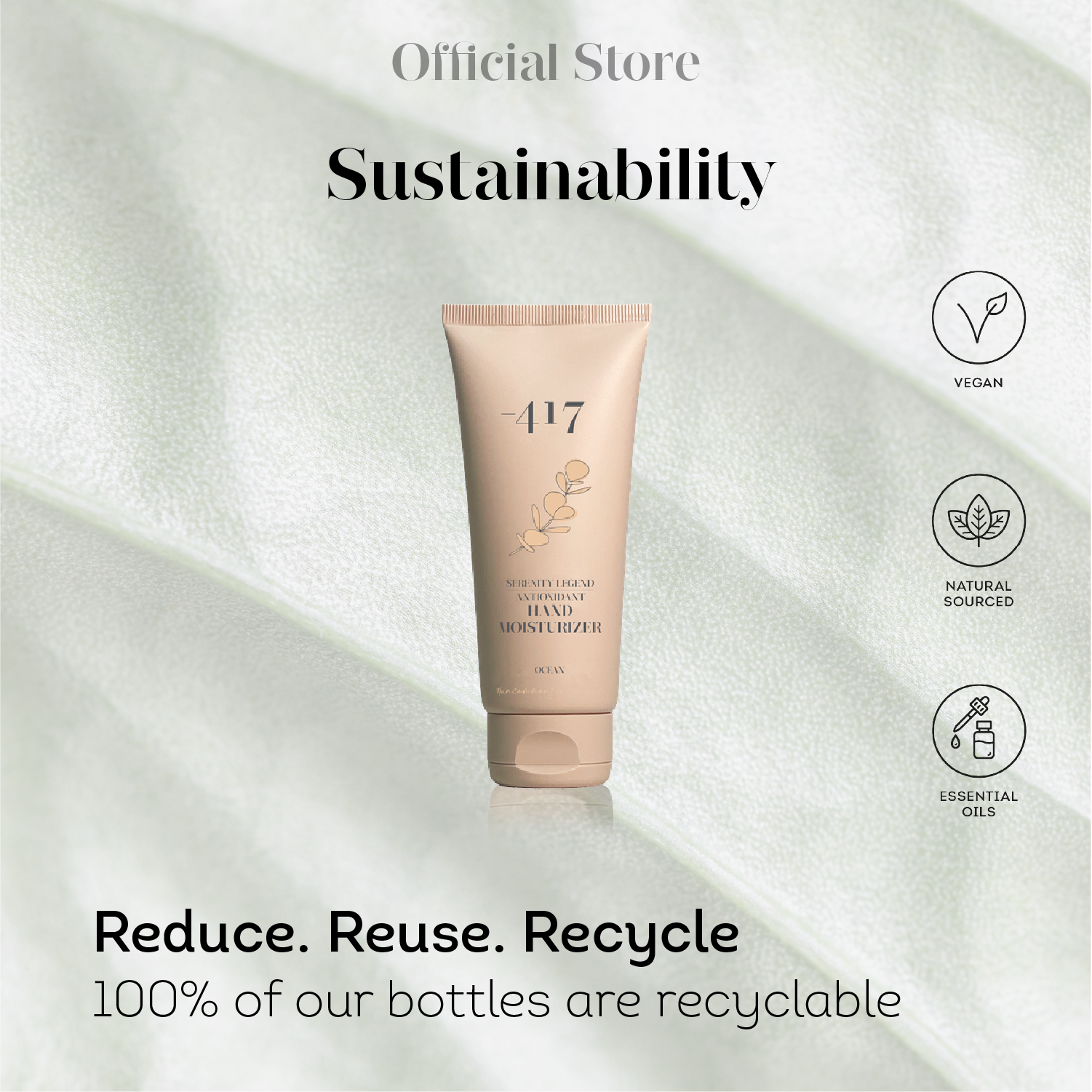 Anti-Oxidant Hand Moisturizer - Ocean | Natural Skin Care | 417