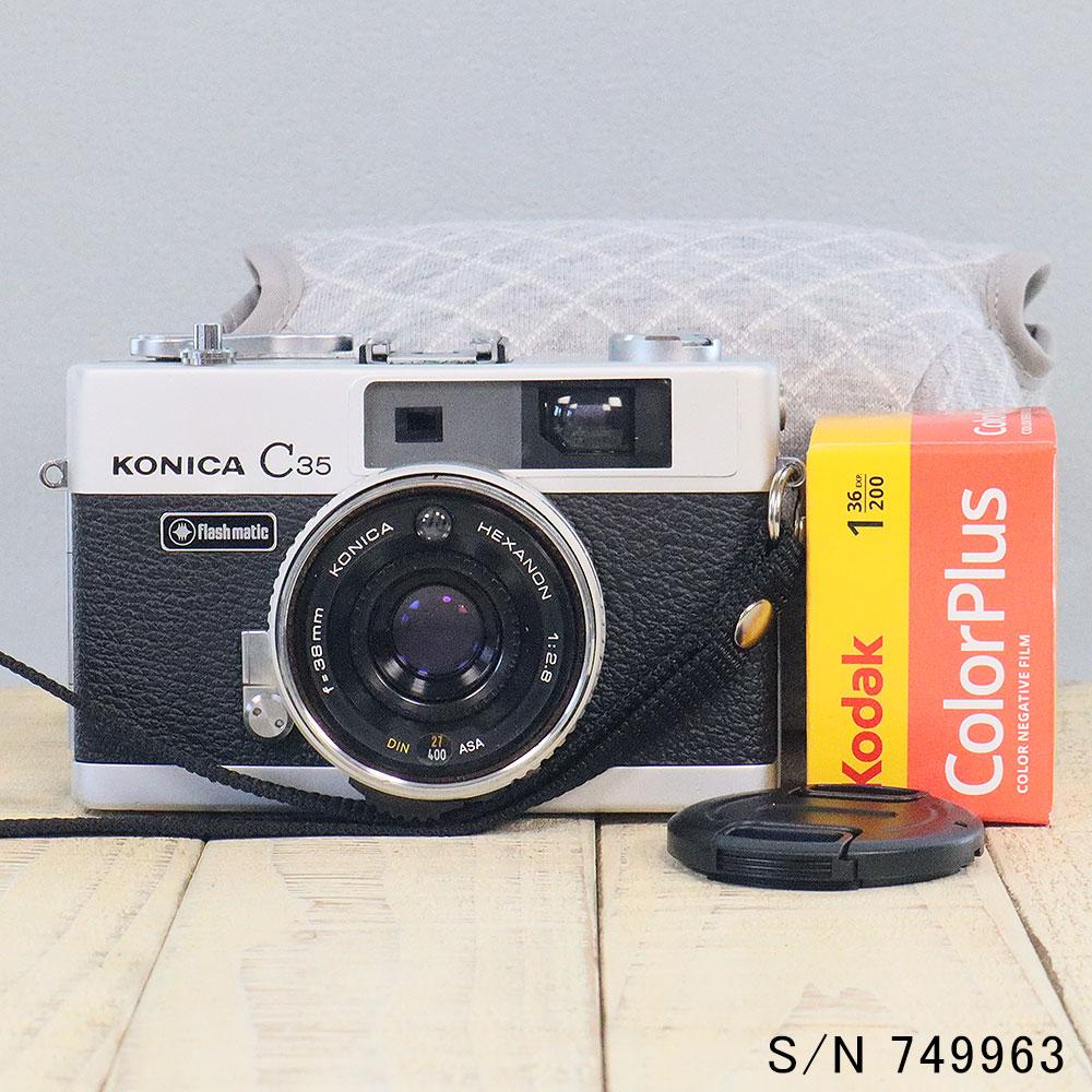 中古】【送料無料】【保証付 】KONICA C35 Flashmatic S/N 704485
