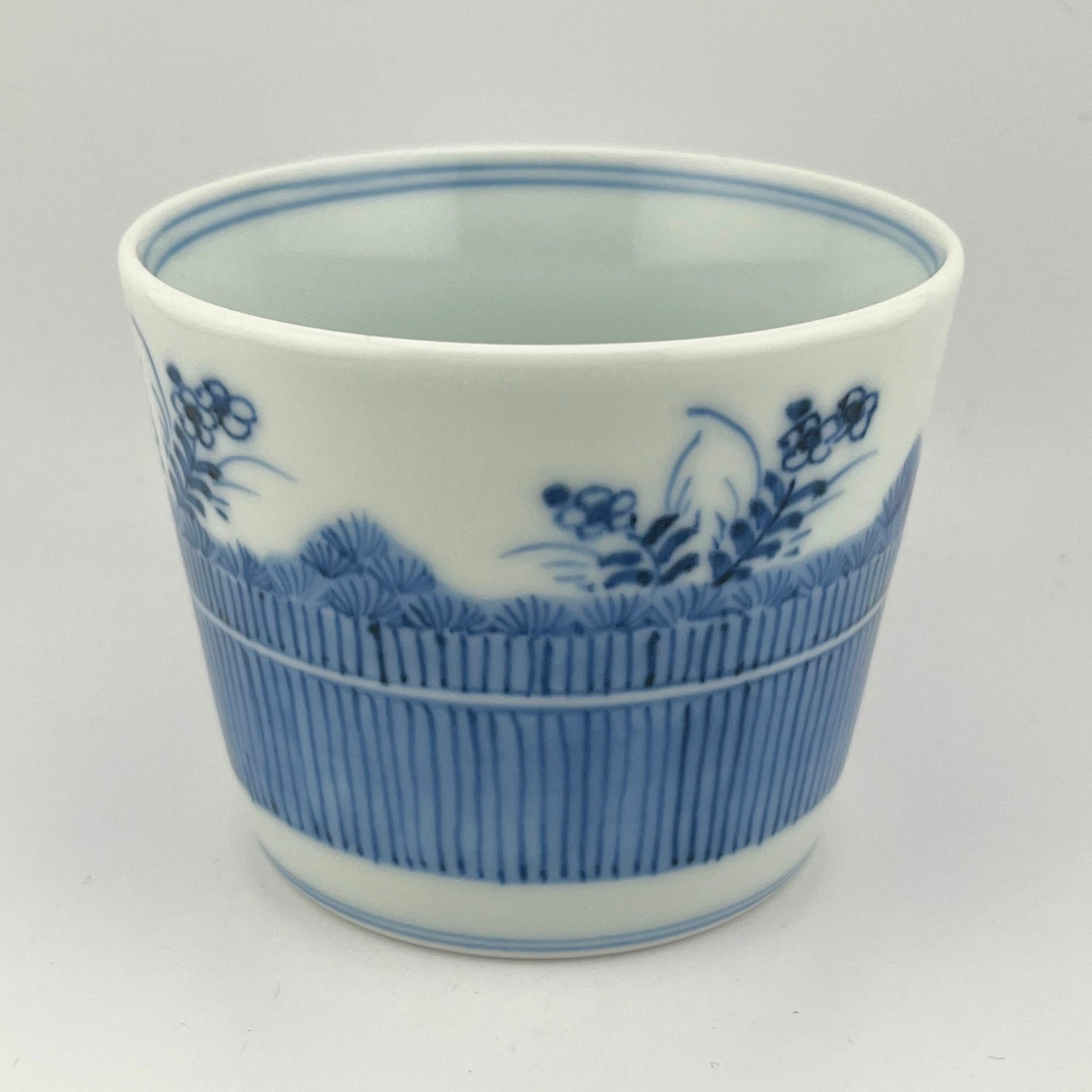 有田焼 貴祥窯 染付菊柴垣文そば猪口 – 生活民芸 なかむた