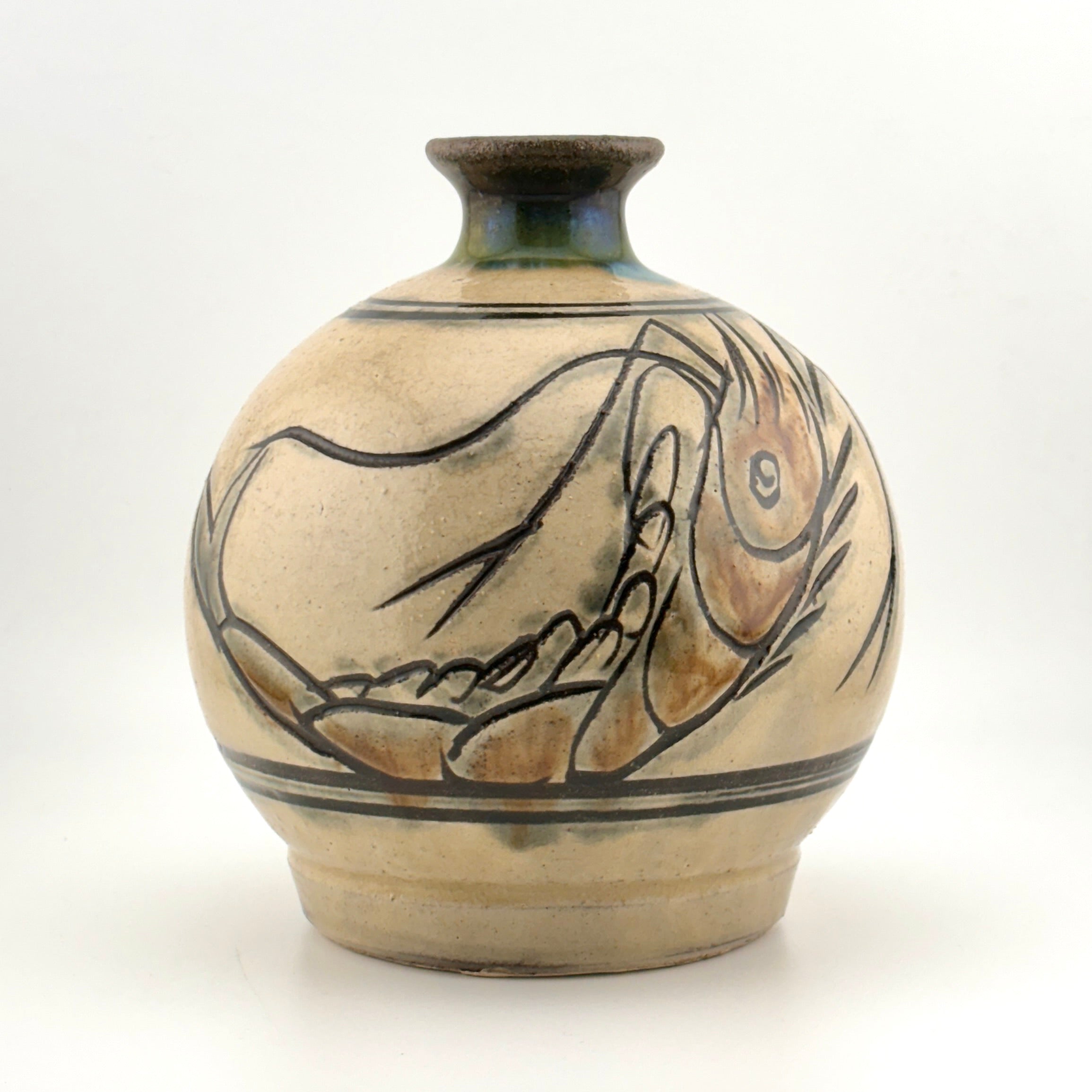 新品未使用 壺屋焼 金城敏男(金城次郎の長男） 皿 新品未使用 壺屋焼