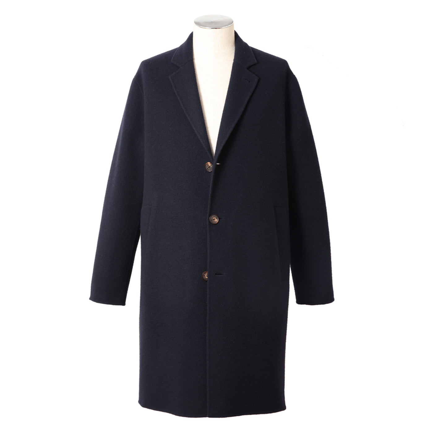 25AW 干場別注シングルチェスターコート（CASSANO）ネイビー – MINIMAL