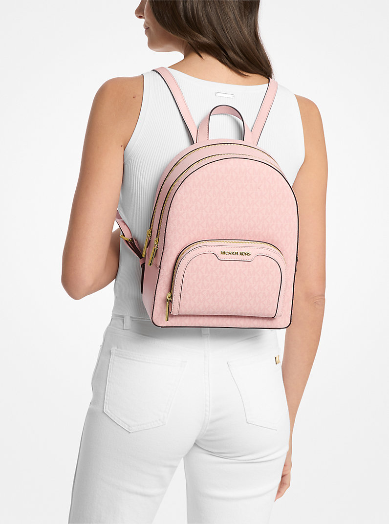 Jaycee Medium Signature Logo Backpack in POWDER BLUSH - Sale