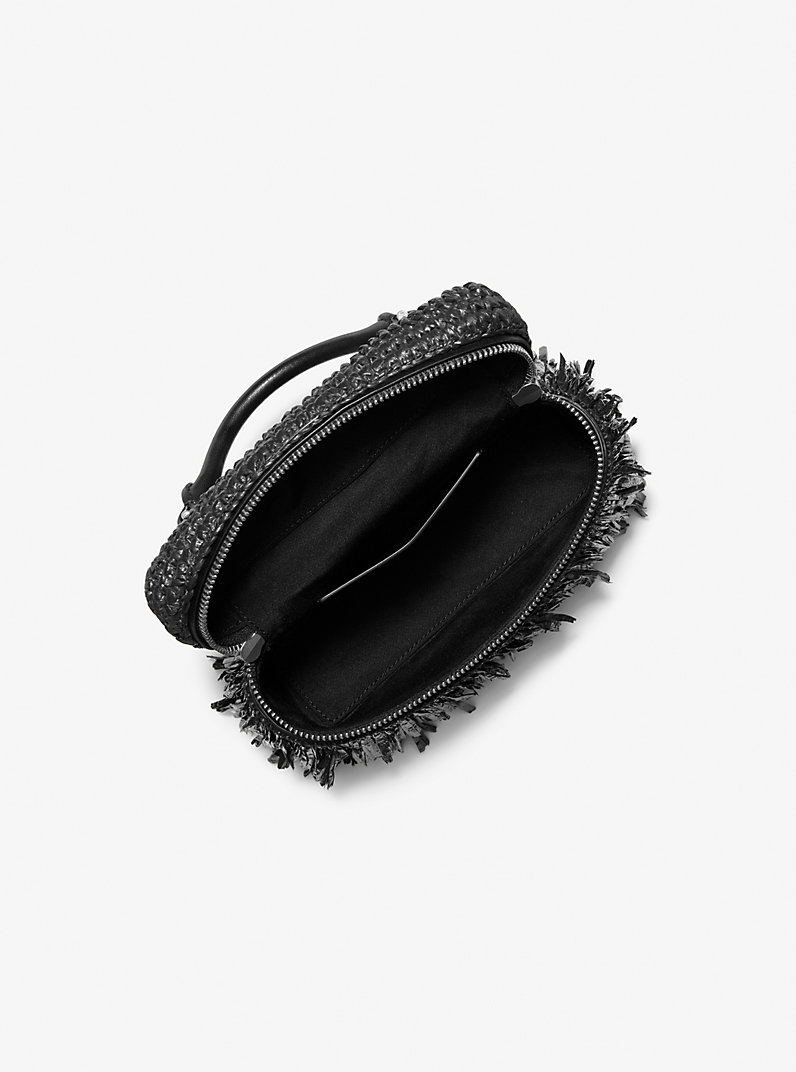 Jana Extra-Small Hand-Crocheted Crossbody Bag in BLACK/BLACK