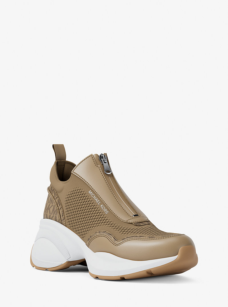 Zuma Mixed-Media Trainer in HUSK | Michael Kors Canada [CA]