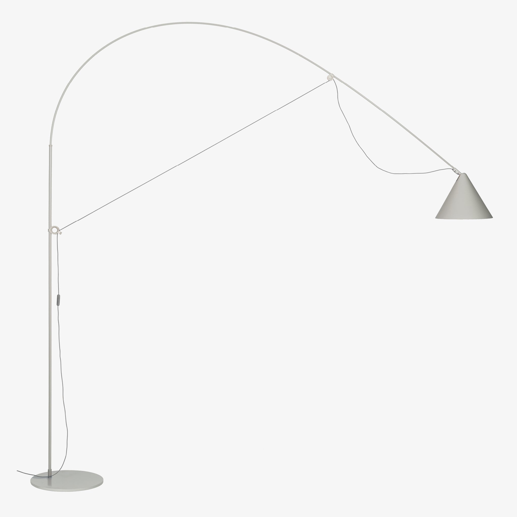 AYNO XL Floor Lamp, silk grey – Stefan Diez | Midgard Licht