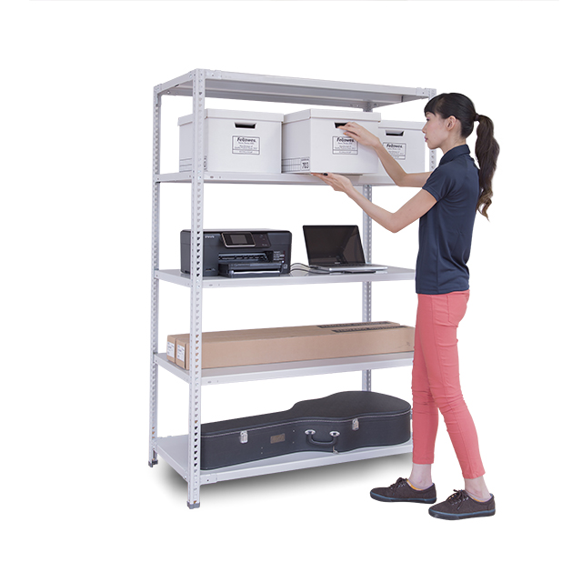 100kg/段 組立簡単らくらくラック 高さ1800 x 棚板6枚（有効5段）x