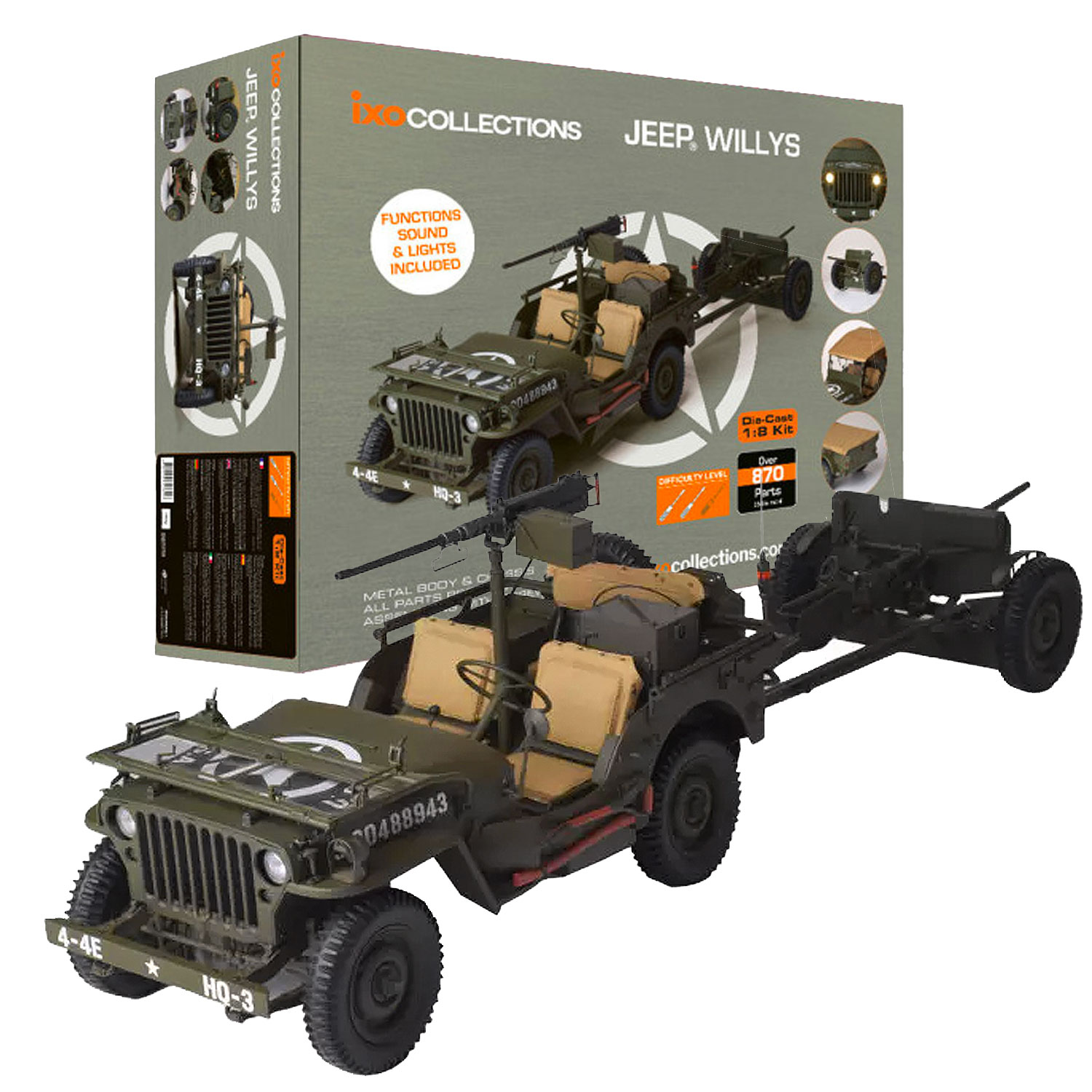 Build a Willys Jeep® 1:8 Full Partwork Kit – Diecast Military Model
