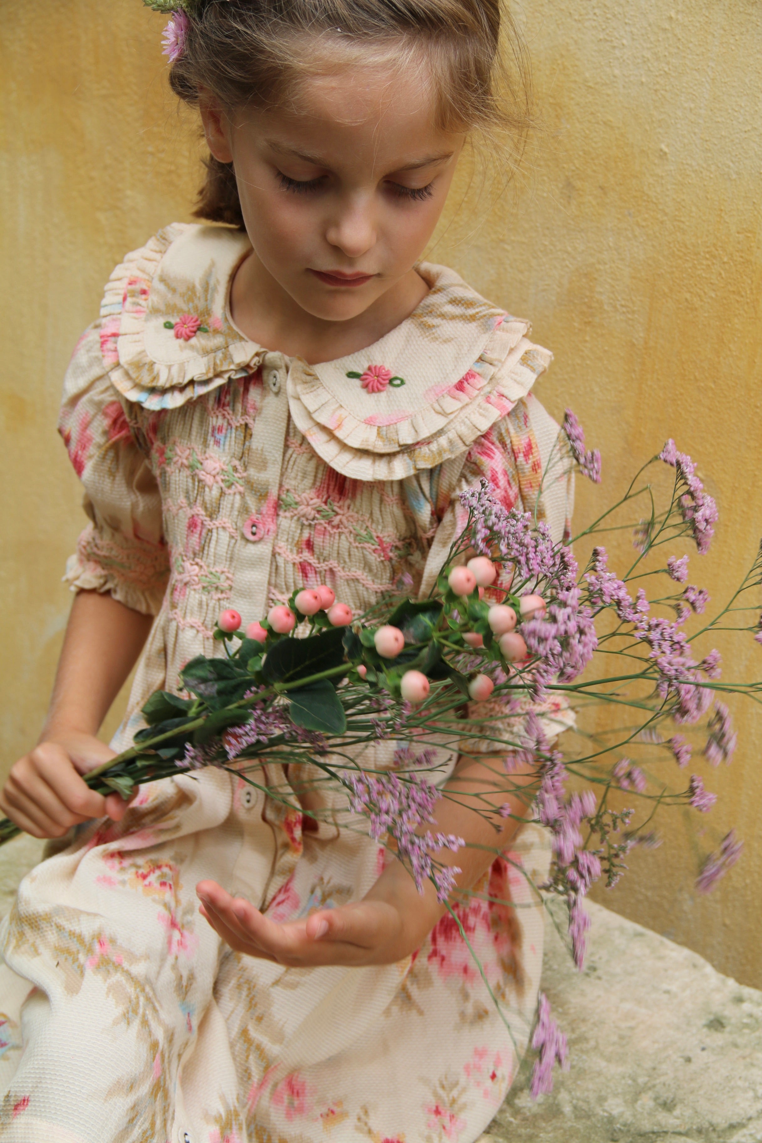 BONJOUR DIARY ROMANTIC DRESS / ANTOINETTE PRINT - Milk + Bots
